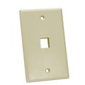 Quest Technology International Keystone Wall Plate, Single-Gang - 1 Port, Ivory NFP-1017